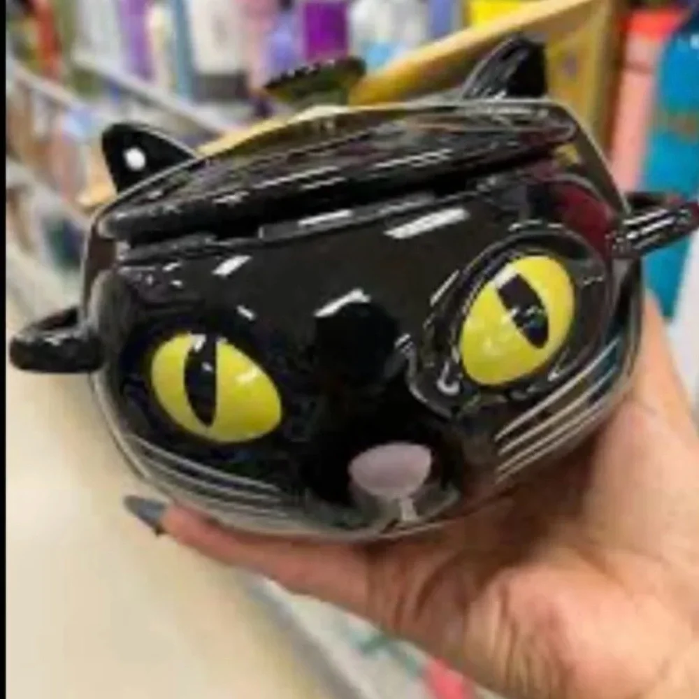 Wild Eye Designs Black Cat Brie Cheese Baker Gothic Halloween Serveware NWT